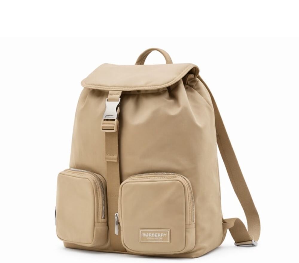 Burberry waterproof nylon Tan Backpack large